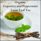 Organic peppermint and liquorice tea