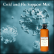 cold and flu support mix made with tinctures of echinacea, astragalus, elderflower, ground ivy and ginger